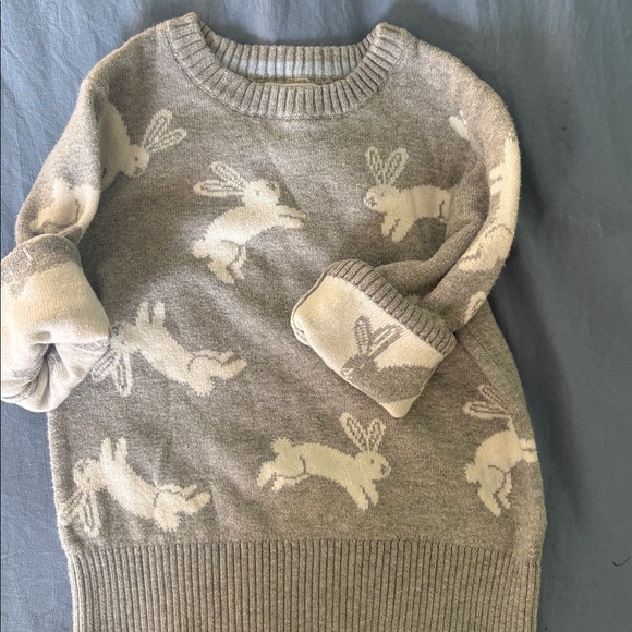 Cat & Jack Gray and Cream Knit Sweater - Picture 5 of 5